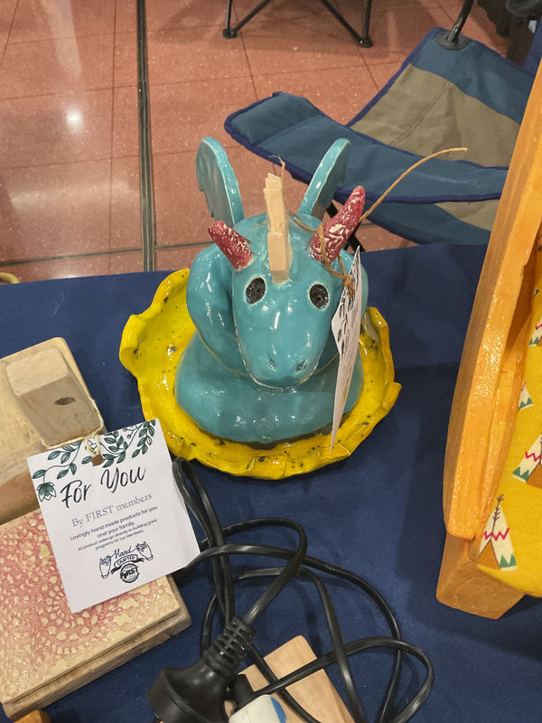 Dragon sculpture- blue