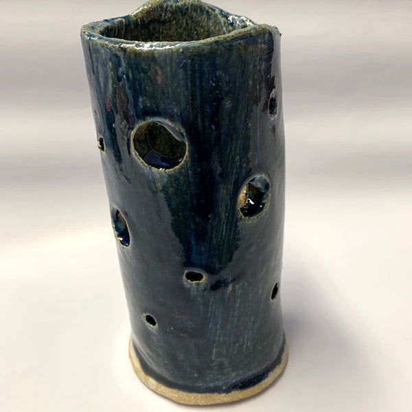 Pottery Art - Incense Holder Navy